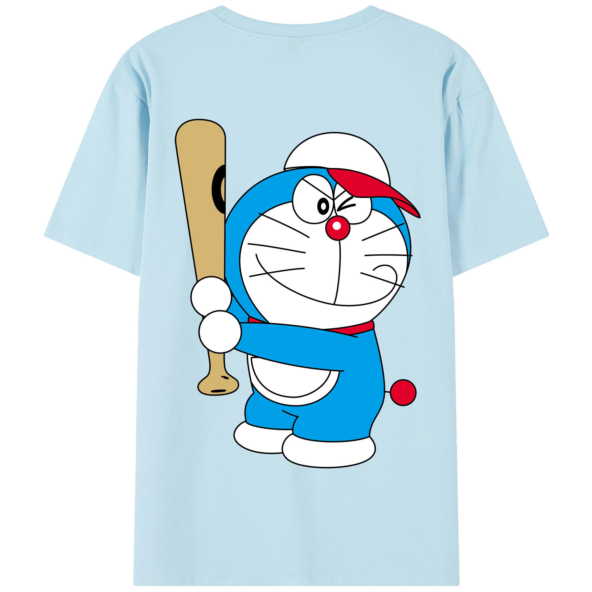 （画像用） ドラえもん Doraemon 綿100％半袖Tシャツ（背面プリント）